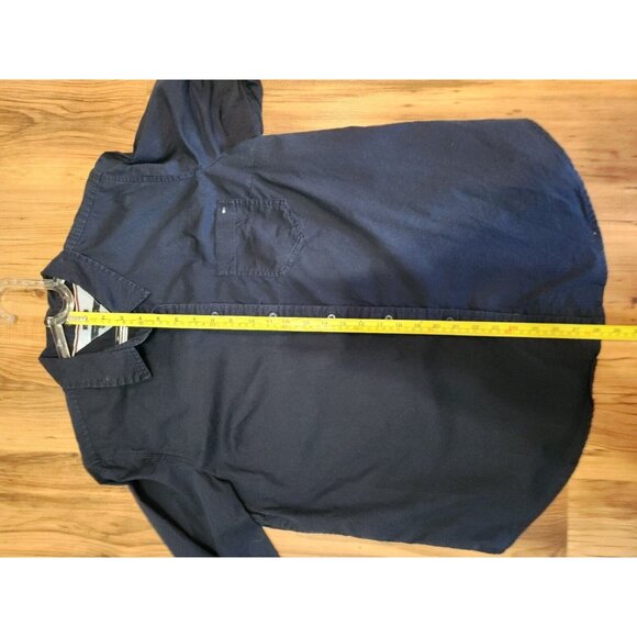 Tommy Hilfiger Shirt Big Back Logo Marine Blue XXL Long Sleeve - Picture 6 of 7